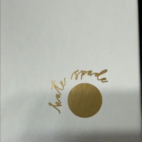 Kate Spade White and Gold Polka Dot Box Magnetic Closure - Picture 10 of 10